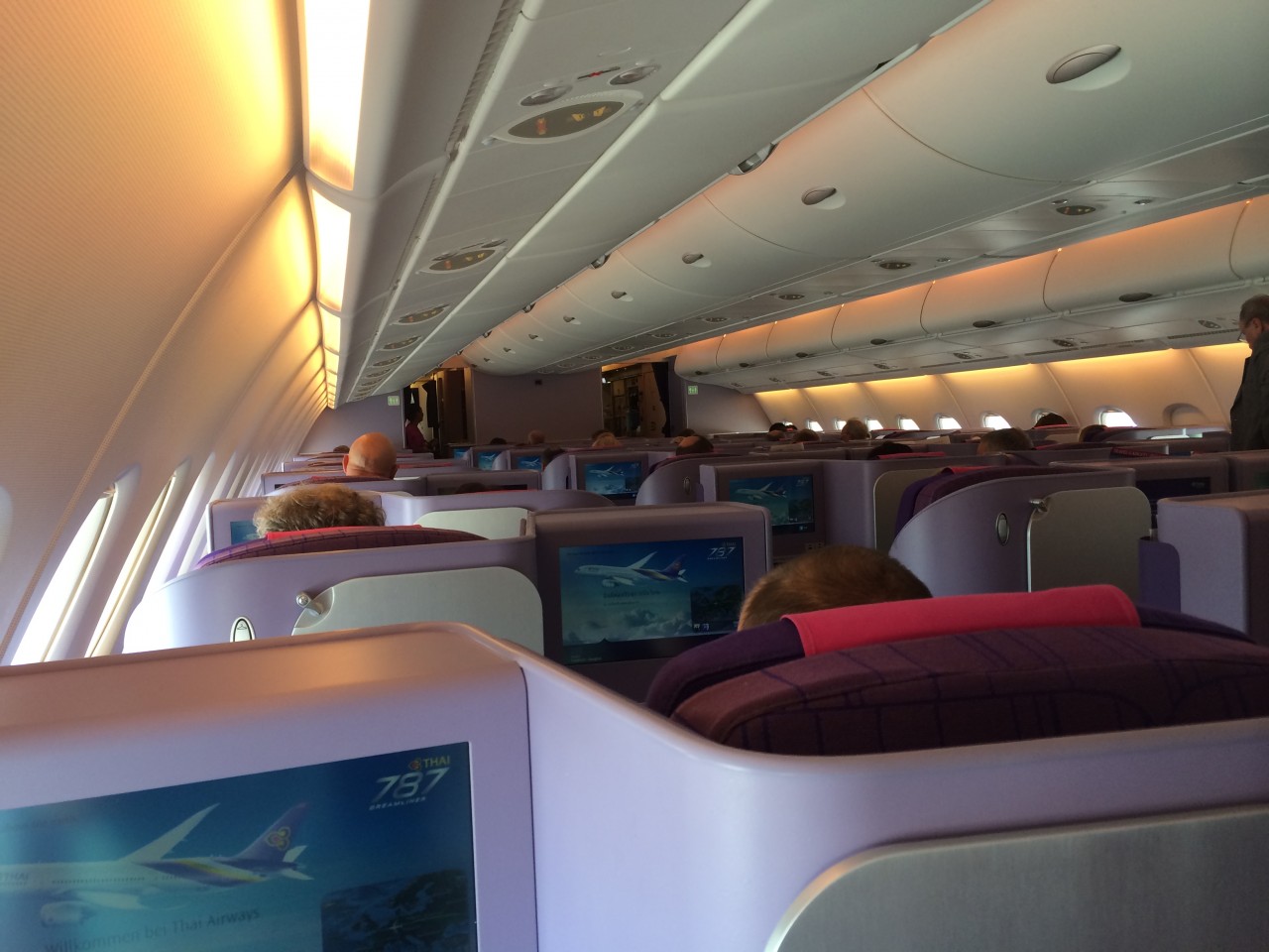 Thai Airways A380 business class cabine