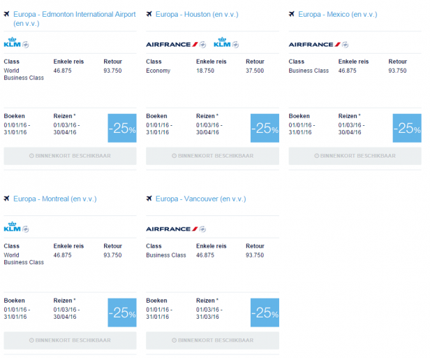 Promo Awards Januari Noord Amerika