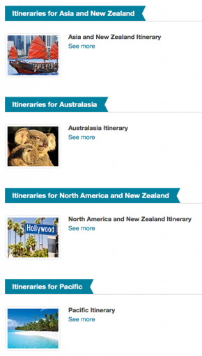 Air New Zealand RTW Ticket - Itineraries