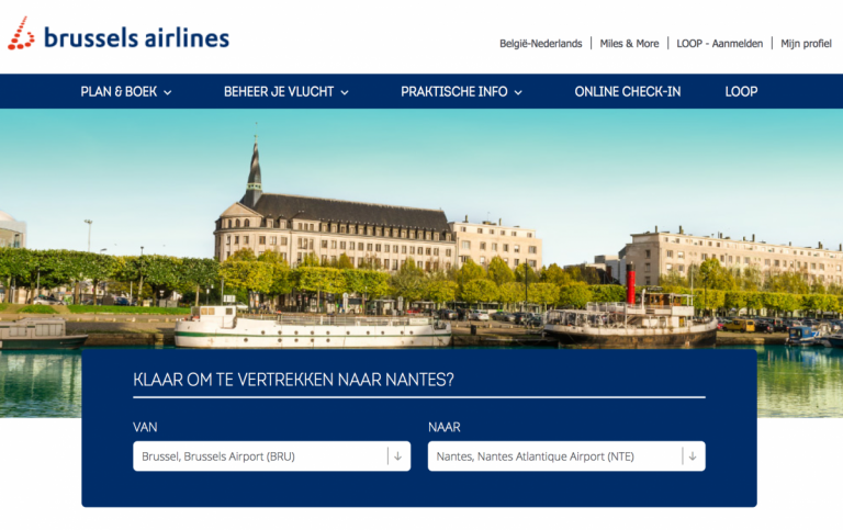 Brussels Airlines naar Nantes - Banner