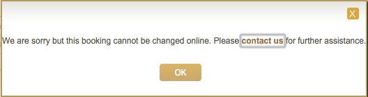 Etihad Guest Awards Boeken - Booking cannot be changed online