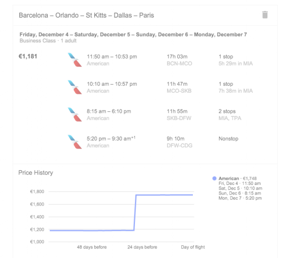 Hoe boek ik een mileage run - Google Flights Saved Flight