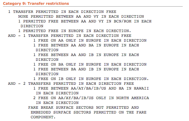 Hoe boek ik een mileage run - Transfer Restrictions