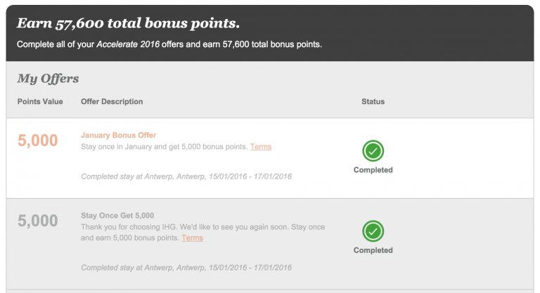 IHG Accelerate - January Bonus Offer & Stay Once