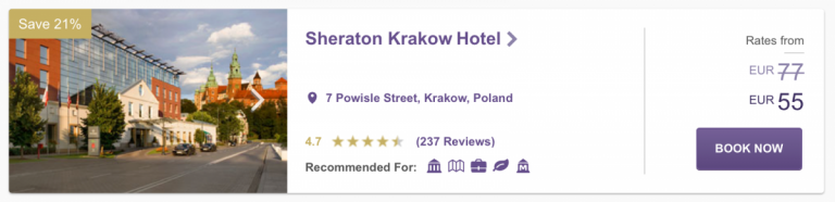 SPG Hot Escapes Sheraton Krakow