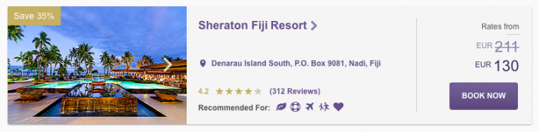 SPG Hot Escapes Week 10 - Sheraton Fiji Resort Price