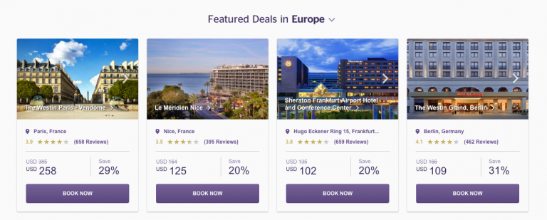 SPG Hot Escapes Week 11 - Featured Deals Europe