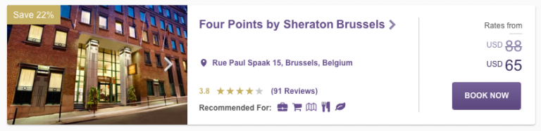 SPG Hot Escapes Week 11 - Four Points by Sheraton Brussels