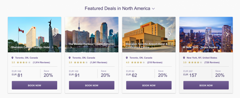 SPG Hot Escapes Week 9 - Featured Deals In North America