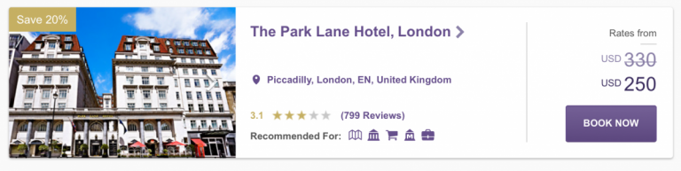 SPG Hot Escapes Week 9 - The Park Lane Hotel London