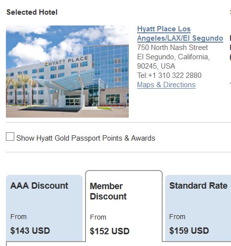 Hyatt member rate