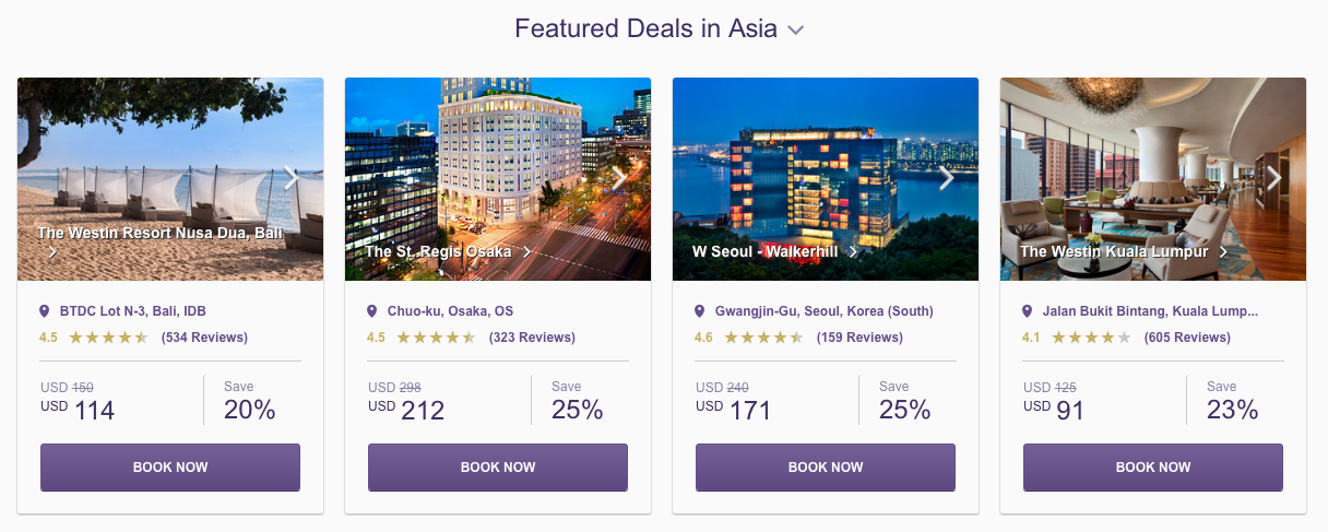 SPG Hot Escapes week 18 - featured Asia