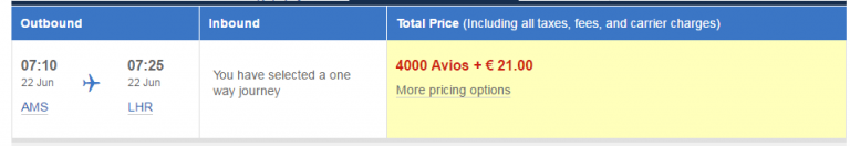 BA Avios Promotie