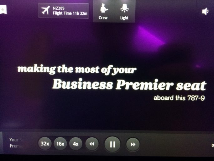 Air New Zealand business class