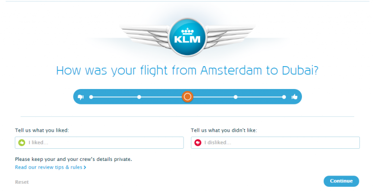 KLM Flight Guide - Rate Your Flight