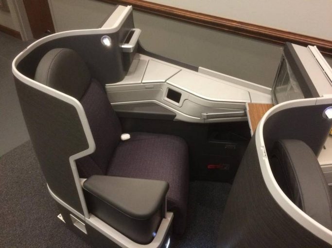 American's nieuwste Business Class stoel