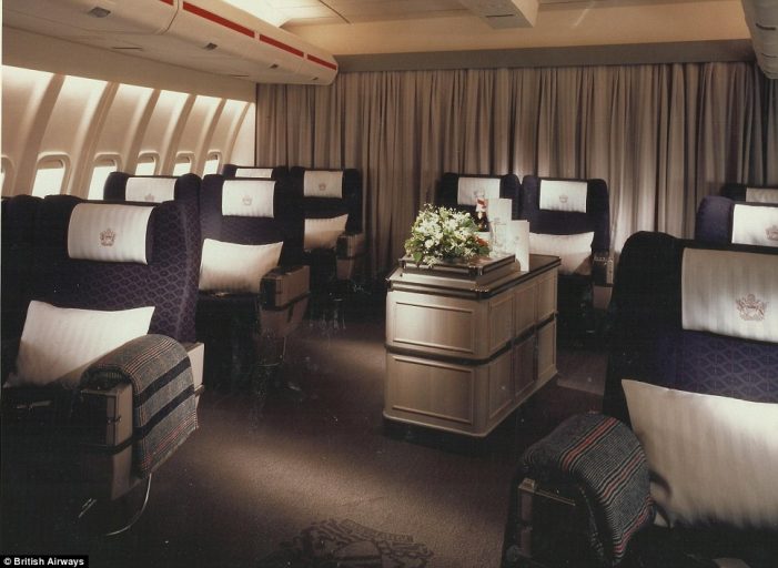 British Airways First Class jaren 80 (foto: British Airways)