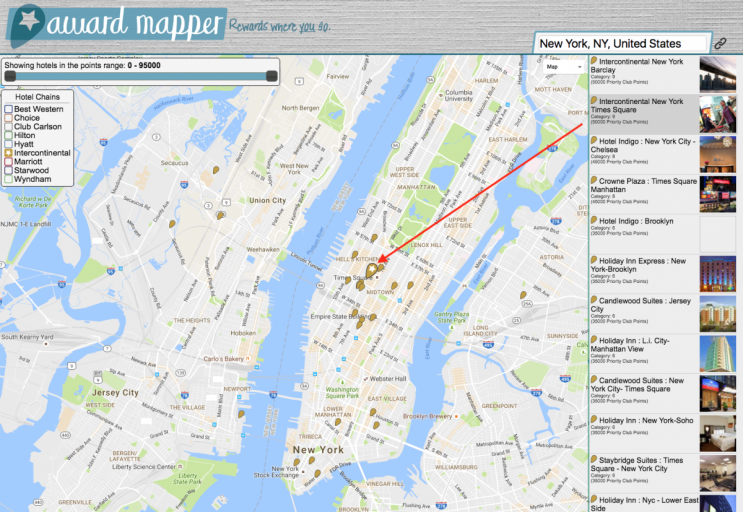 Awardmapper - NYC Manhattan IHG