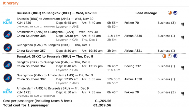 China Southern Business Class Deals