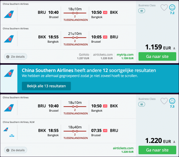 China Southern Business Class Deals