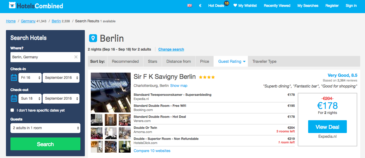 Hotelscombined.com Sir Savigny Berlin