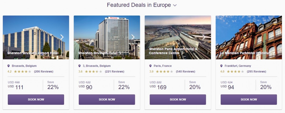 SPG Hot Escapes week 32 - Featured Deals Europe