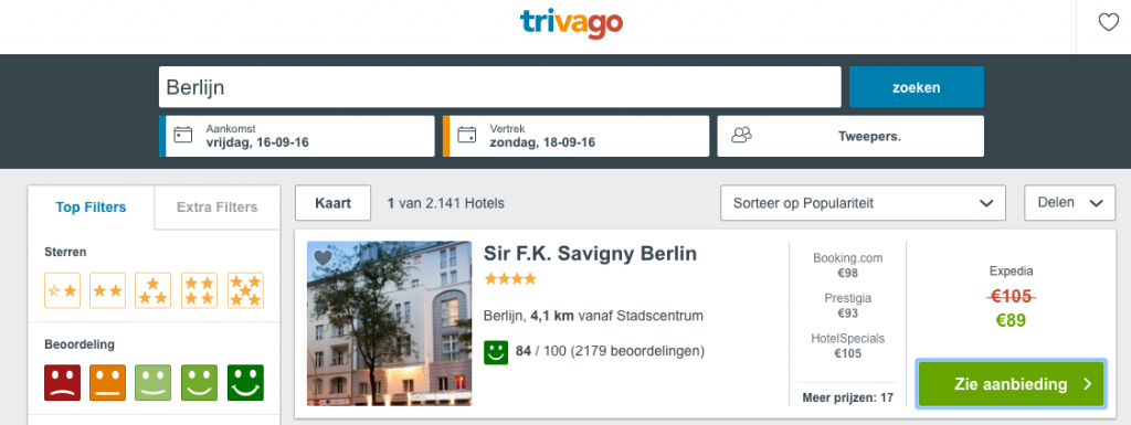 Trivago Sir Savigny Berlin