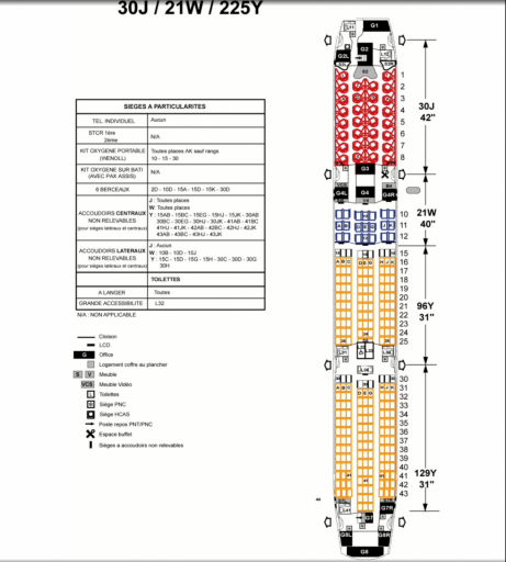 Air France 787 seatmap