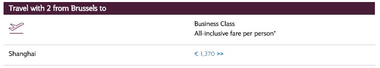 Qatar Business Class Deals Brussel