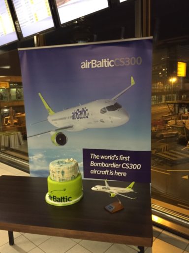 airBaltic CS300 Schiphol