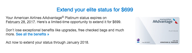 american airlines elite status