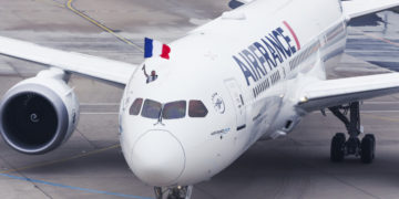 Boeing 787-9 Dreamliner van Air France wordt feestelijk ontvangen op de luchthaven van Parijs (Bron: Air France)