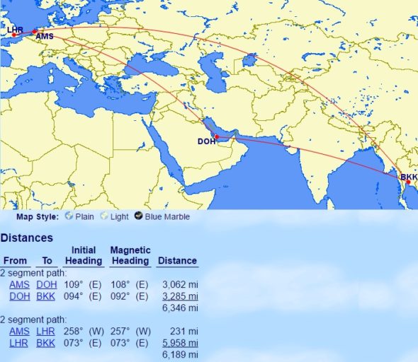 amsterdam naar bangkok