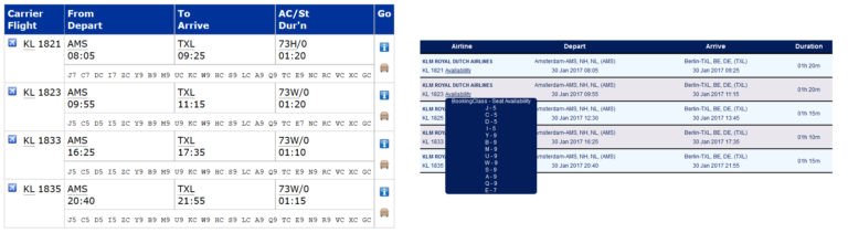 Check flight availability