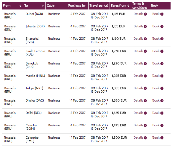 qatar airways valentijn deals