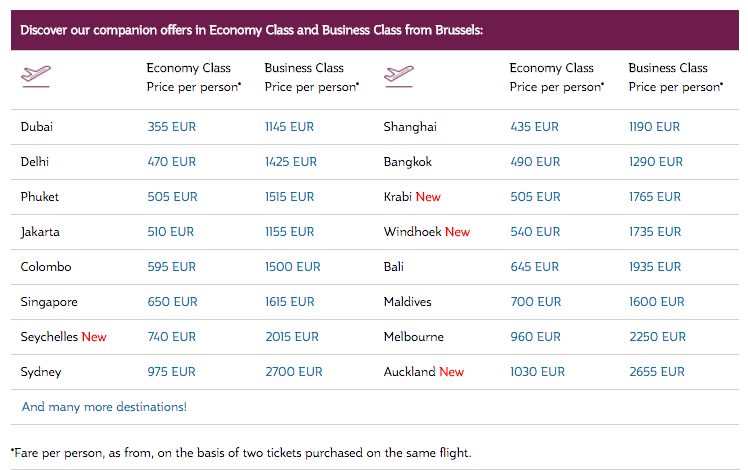 qatar airways valentijn deals