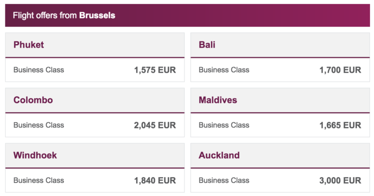 Qatar Airways Business Class Sale April 2017