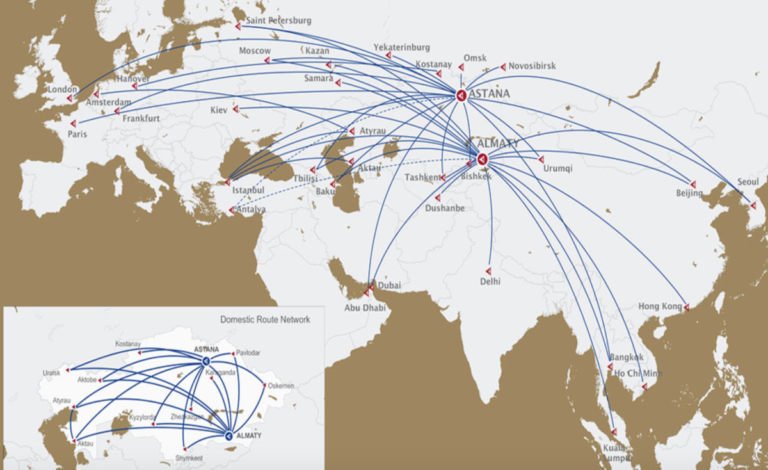 air astana, astana, almaty, kazachstan, review