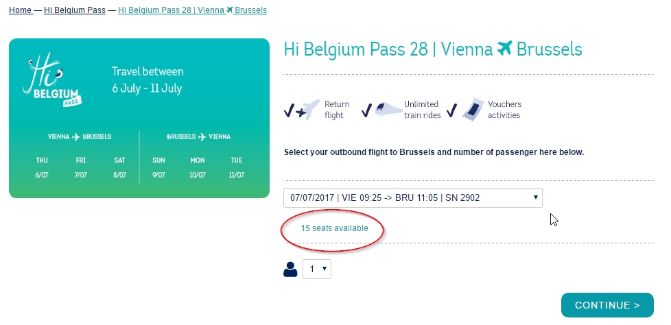 Hi Belgium Pass - boekingsproces