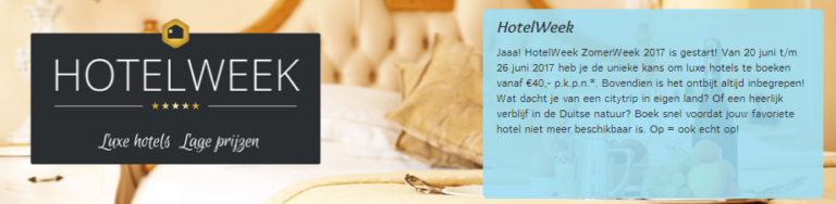 HotelWeek ZomerWeek