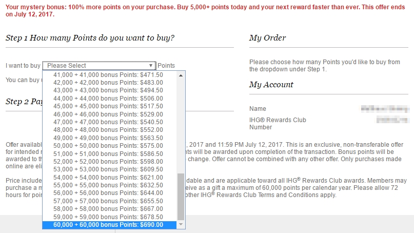IHG bonus punten kopen