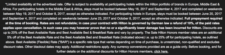 hilton summer sale