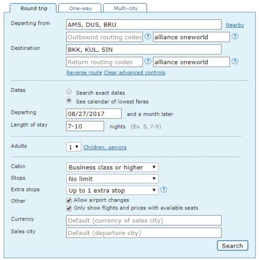 Matrix - ITA Software by Google zoeken