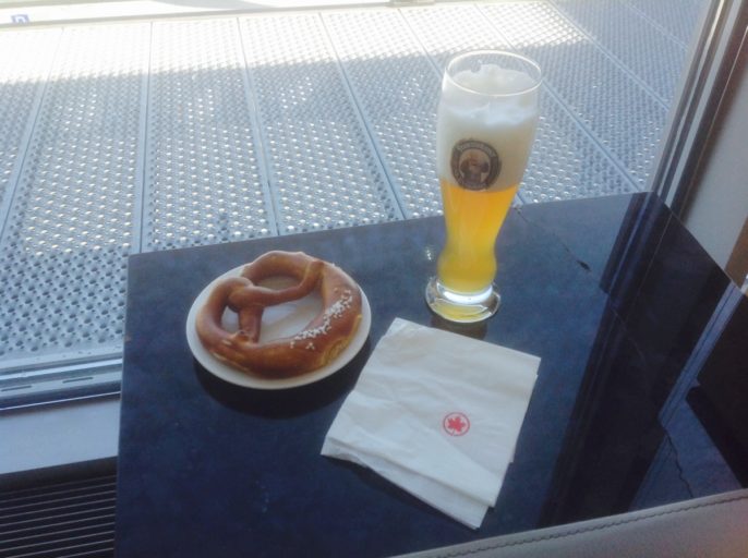 Frankfurt, Bier, Lounge, LATAM, Air Canada, Pretzel