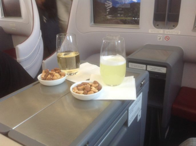 Pisco Sour, Frankfurt, Madrid, Business Class, LATAM