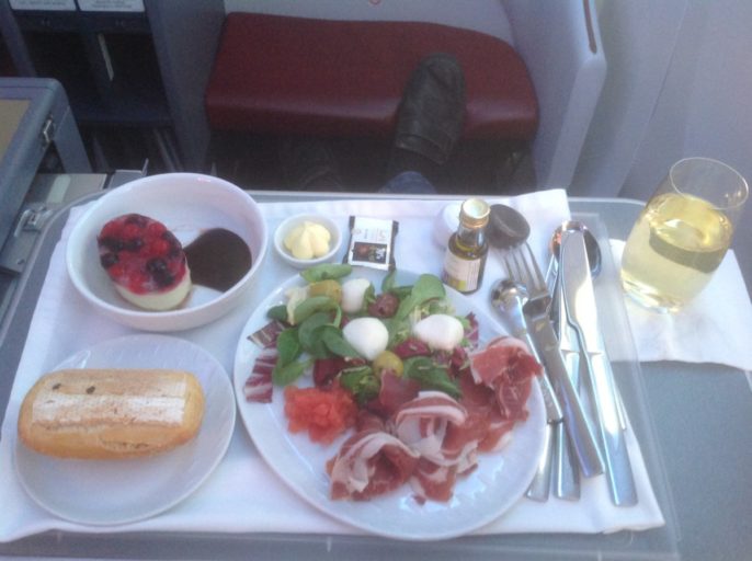 Maaltijd, LATAM, Salade, Business Class