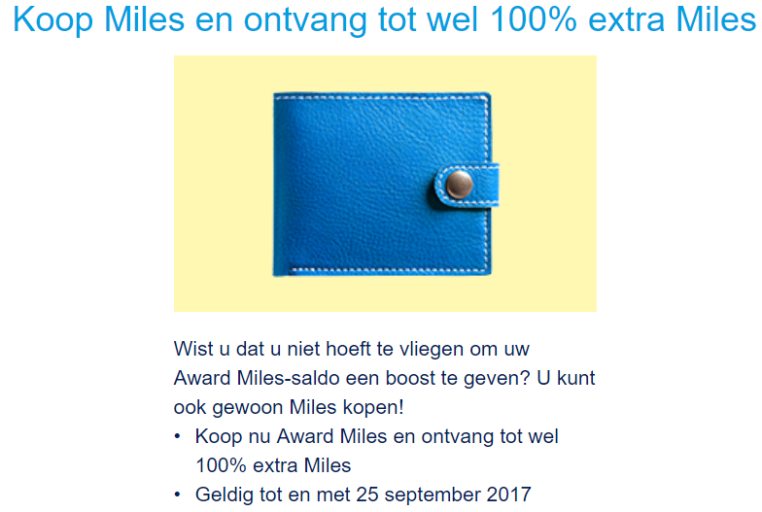 kopen van Flying Blue Miles