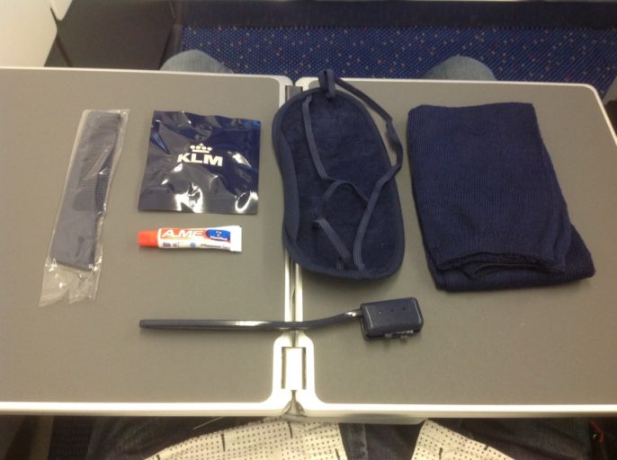 klm, amenity kit