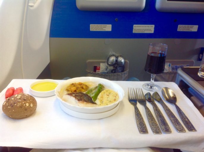 klm, schelvisfilet, wbc, eten