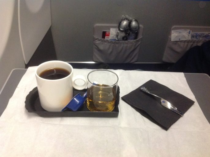 whisky, koffie, klm